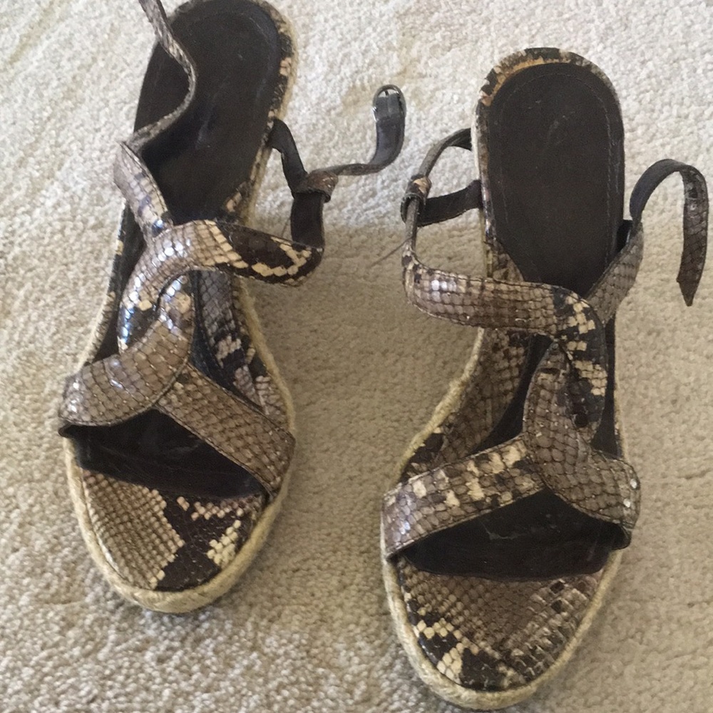 Snakeskin 4” wedges